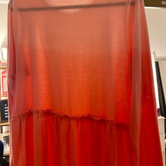 CHIC SOUL Peach Passion Ombré Peplum Top - Picture 3 of 6